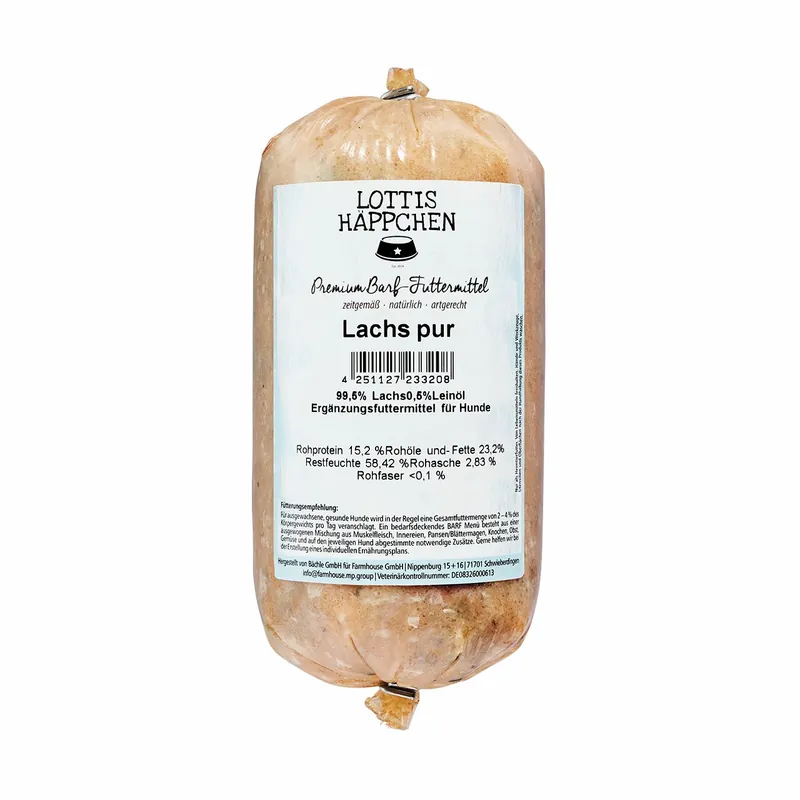 Sparpaket 5 x 500g LOTTIS HÄPPCHEN Lachs Pur Letzte Chance